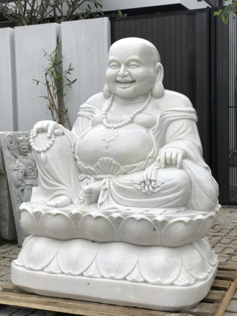 Tượng Phật Di Lặc ngồi bằng đá đẹp