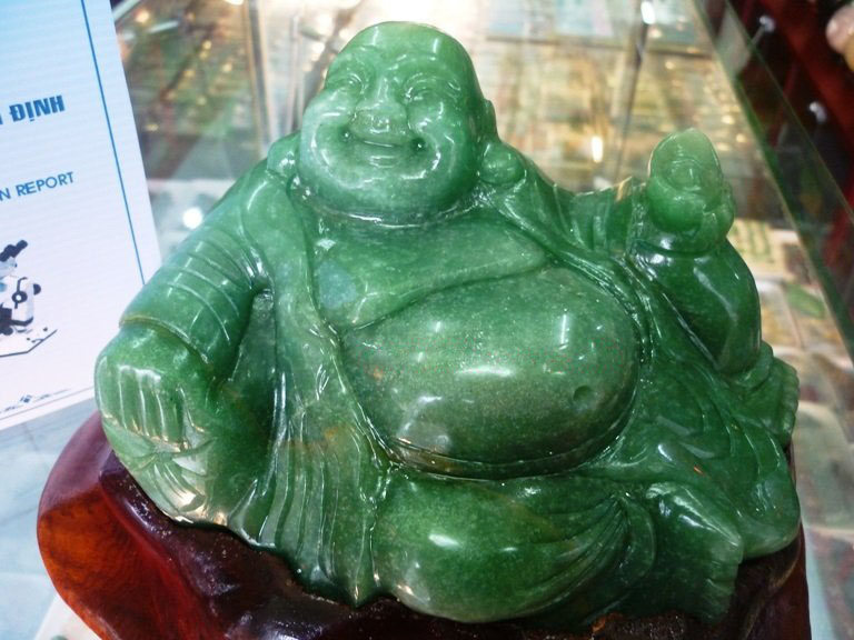 Mẫu tượng Phật Di Lặc bằng đá xanh