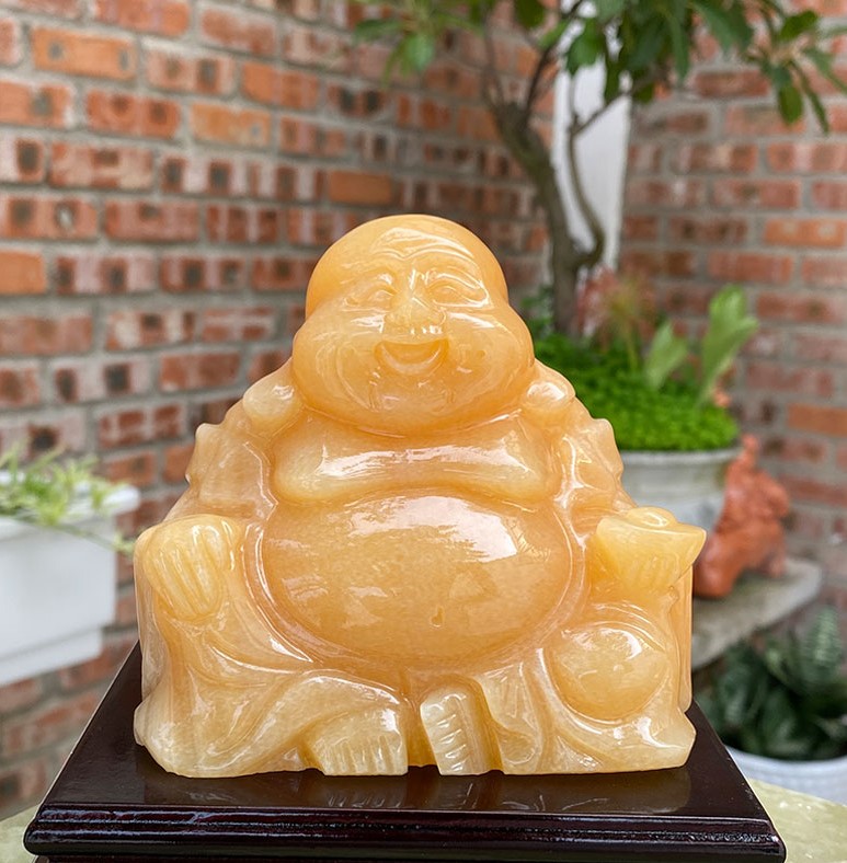 Mẫu tượng Phật Di Lặc bằng đá ngọc